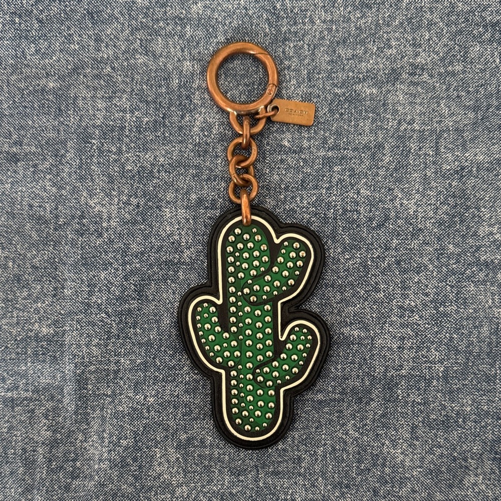 Coach Cactus 🌵 Bronze Keychain with Tag